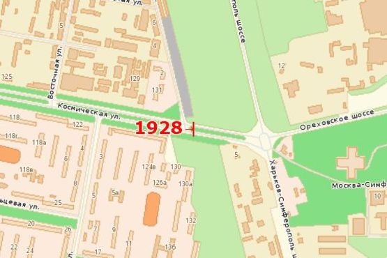 Схема рекламної площини за адресою Космічна вул. - Складська вул. Схема рекламної площини за адресою Космічна вул. - Складська вул.