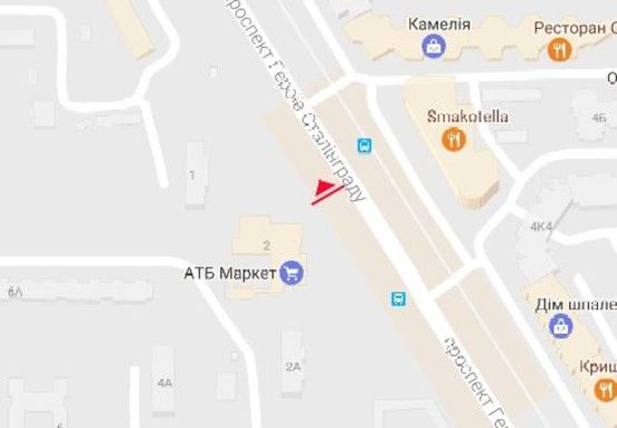 Схема рекламной плоскости по адресу Героев Сталинграда пр., 2