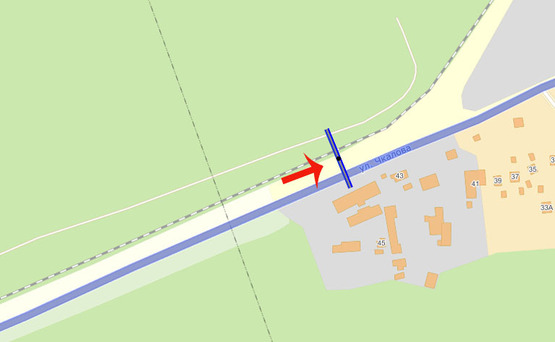 Схема рекламної площини за адресою Ирпень выезд из города (В) второй щит