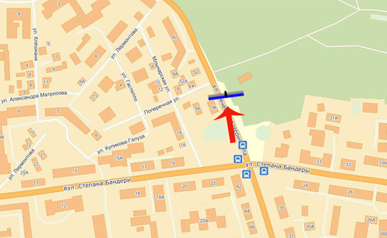 Схема рекламной плоскости по адресу ул.Чорновола/парк Шевченко