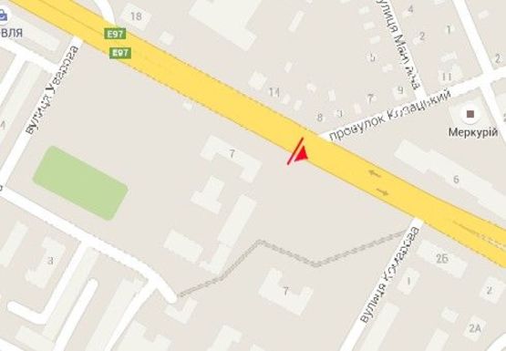 Схема рекламної площини за адресою Николаевское шоссе - ул. Железнодорожная Схема рекламної площини за адресою Николаевское шоссе - ул. Железнодорожная