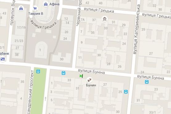 Схема рекламной плоскости по адресу Буніна вул., 29