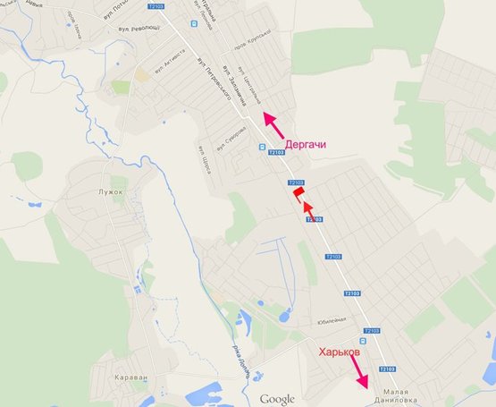 Схема рекламной плоскости по адресу Дергачи-въезд в город со ст Харькова-(левый) Схема рекламной плоскости по адресу Дергачи-въезд в город со ст Харькова-(левый)