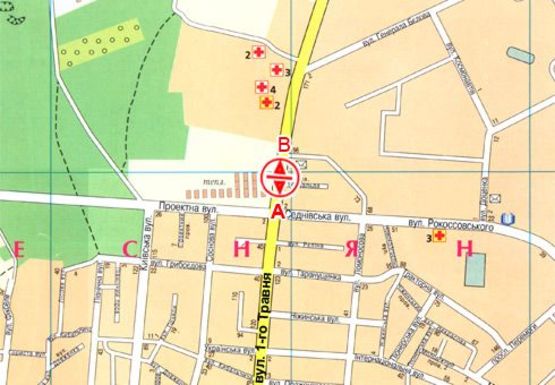 Схема рекламної площини за адресою 1 Мая ул., 159 - 3