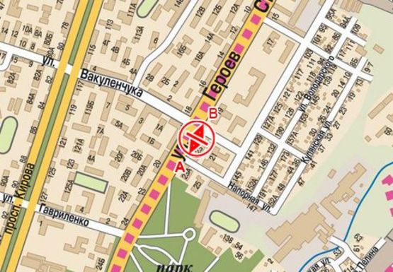 Схема рекламної площини за адресою Богдана Хмельницкого  пр, 23 - Медучилище Схема рекламної площини за адресою Богдана Хмельницкого  пр, 23 - Медучилище