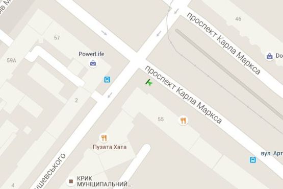 Схема рекламной плоскости по адресу Дмитра Яворницького просп., 55 - Михайла Грушевського вул. Схема рекламной плоскости по адресу Дмитра Яворницького просп., 55 - Михайла Грушевського вул.