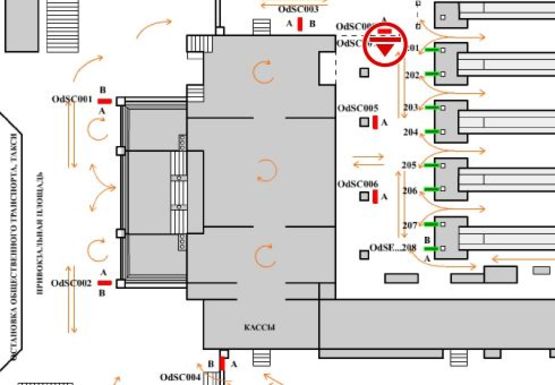 Схема рекламной плоскости по адресу Привокзальная пл.