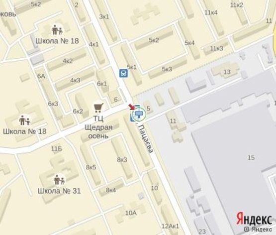 Схема рекламной плоскости по адресу Пацаева 5 ул. Фирменный магазин "Ятрань" Схема рекламной плоскости по адресу Пацаева 5 ул. Фирменный магазин "Ятрань"