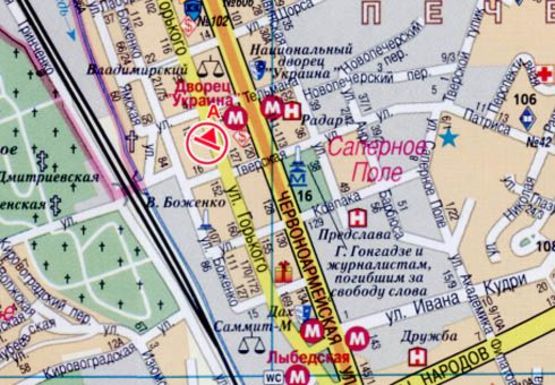 Схема рекламної площини за адресою Антоновича ул. (Горького ул.), 138