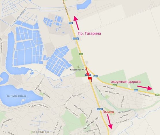 Схема рекламной плоскости по адресу Пр-т Гагарина - развязка с окружной, возле АЗС "ОВИС" (выезд из города)