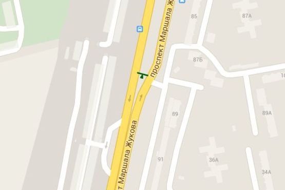 Схема рекламної площини за адресою Небесної Сотні просп. (Маршала Жукова просп.), 87/89