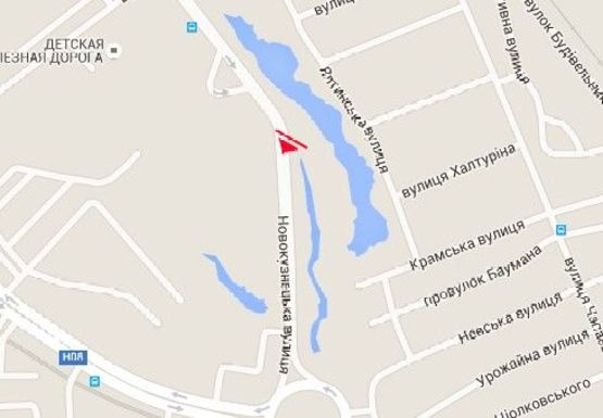 Схема рекламної площини за адресою Новокузнецкая ул., район АЗС