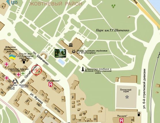 Схема рекламной плоскости по адресу Жовтневий пров. - Шевченка пл. Схема рекламной плоскости по адресу Жовтневий пров. - Шевченка пл.