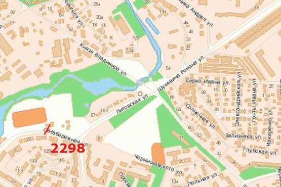 Схема рекламної площини за адресою Набережна вул., 11 Схема рекламної площини за адресою Набережна вул., 11