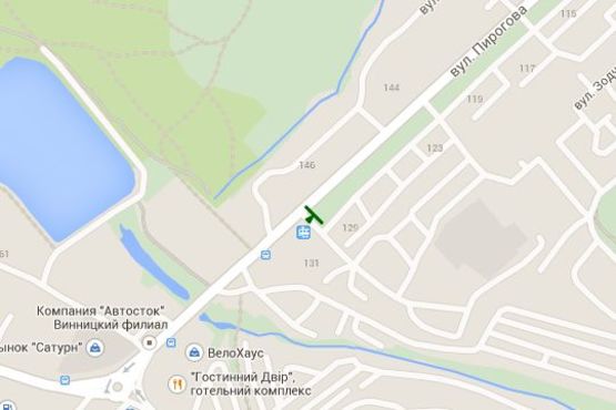 Схема рекламної площини за адресою Пирогова вул., 129 Схема рекламної площини за адресою Пирогова вул., 129