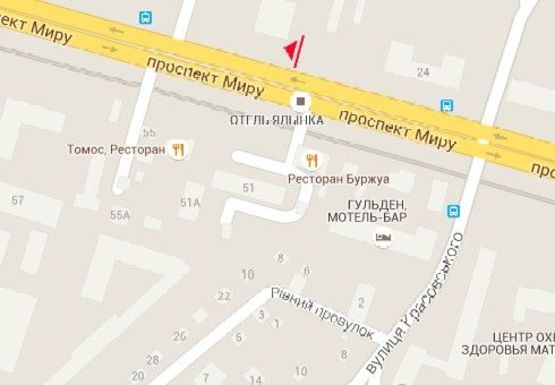 Схема рекламної площини за адресою Мира пр., 24