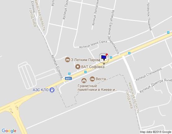 Схема рекламной плоскости по адресу м.Бровари, вул.Київська, 30