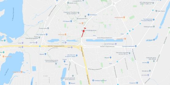 Схема рекламної площини за адресою Маяковского ул. 2, от Керченской пл., из центра