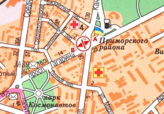 Схема рекламної площини за адресою Гагарина пр., 12 А