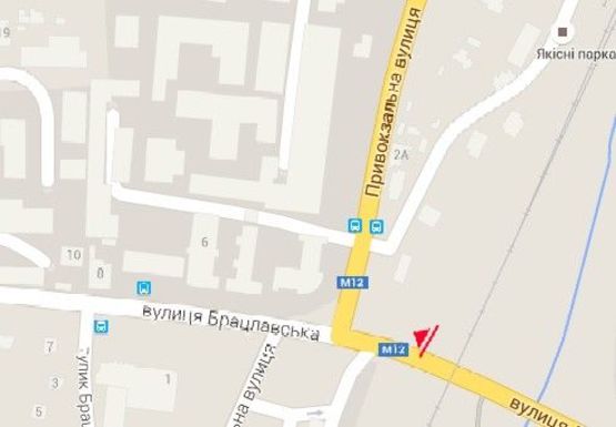 Схема рекламной плоскости по адресу Брацлавская ул. - Привокзальная ул. - Лебединского ул. Схема рекламной плоскости по адресу Брацлавская ул. - Привокзальная ул. - Лебединского ул.