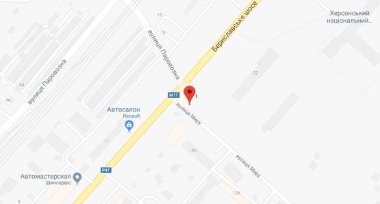 Схема рекламної площини за адресою Бериславське шосе/Мира вул. Схема рекламної площини за адресою Бериславське шосе/Мира вул.