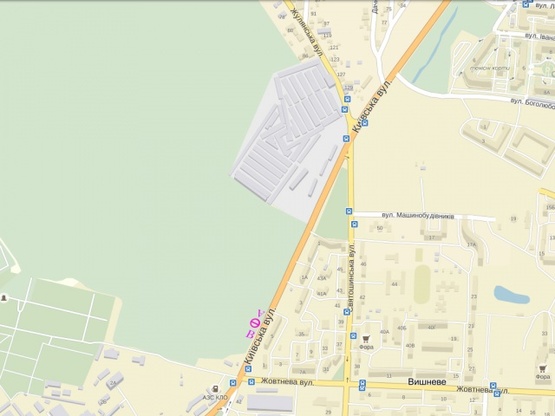 Схема рекламної площини за адресою ул. Киевская