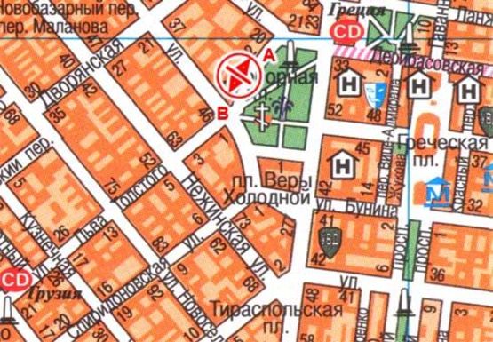 Схема рекламной плоскости по адресу Соборная ул., 6 Схема рекламной плоскости по адресу Соборная ул., 6