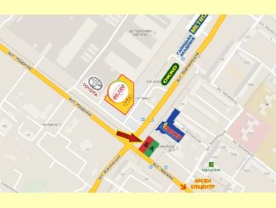 Схема рекламной плоскости по адресу Івасюка-Вовчинецька перехрестя        ТЦ Велес,СМ Пакко