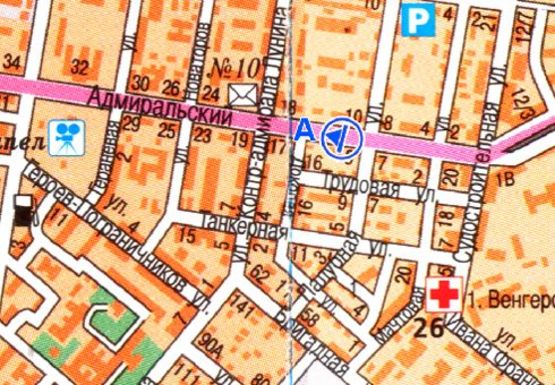 Схема рекламной плоскости по адресу Адмиральский пр. [14 А]