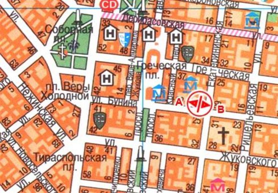 Схема рекламной плоскости по адресу Бунина ул., 26