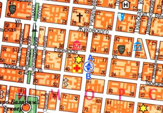 Схема рекламної площини за адресою Ришельевская ул., 29