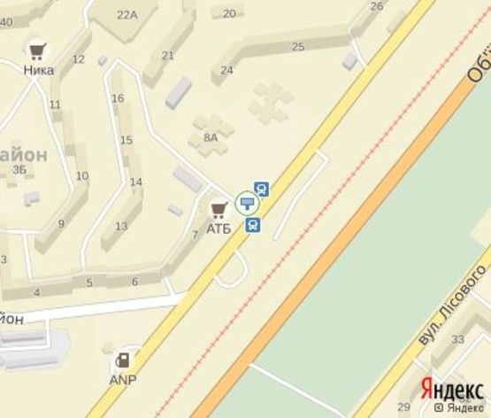 Схема рекламной плоскости по адресу мкр. Солнечный, 7 (ТЦ "АТБ"), направление к Космонавтов ул.