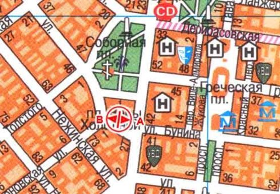 Схема рекламной плоскости по адресу Бунина ул., 2