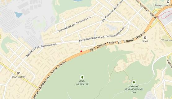 Схема рекламной плоскости по адресу Елены Телиги ул.57, направление к Московскому просп.