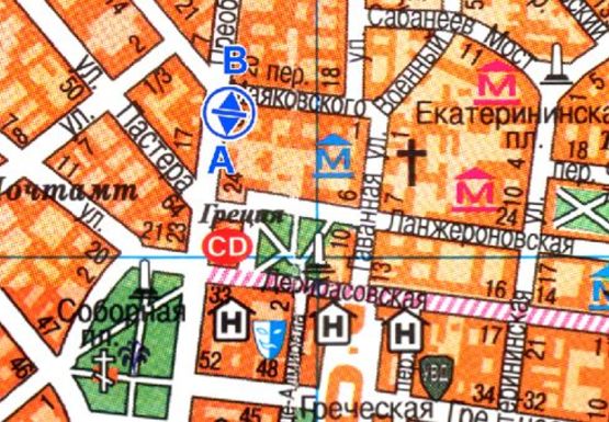 Схема рекламной плоскости по адресу Преображенская ул., 20 - Щепкина ул., остановка