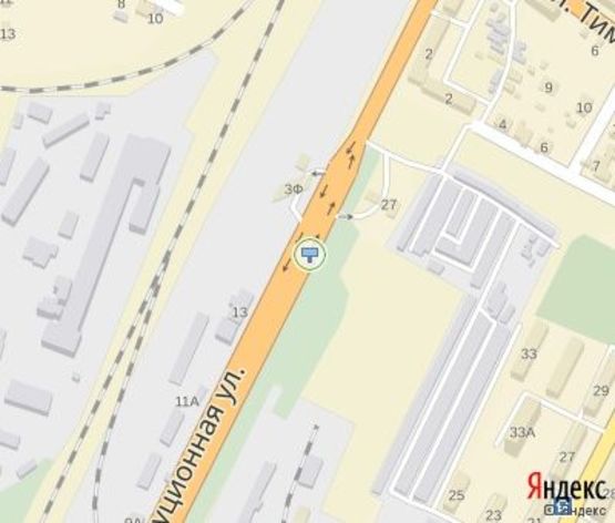 Схема рекламної площини за адресою Конституционная ул., 27, дв-е к  Колачевского ул.