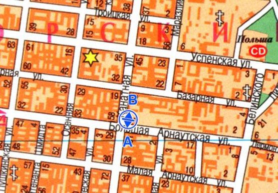 Схема рекламной плоскости по адресу Канатная ул., 60 - Б. Арнаутская ул.