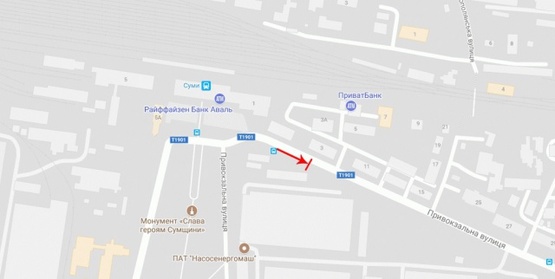 Схема рекламной плоскости по адресу Привокзальная ул., возле ж\д вокзала, №1