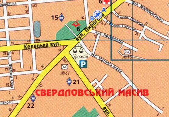 Схема рекламної площини за адресою Пирогова ул., 46 [25] (BackLit)