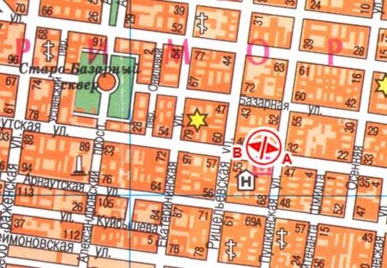 Схема рекламної площини за адресою Б. Арнаутская ул., 34