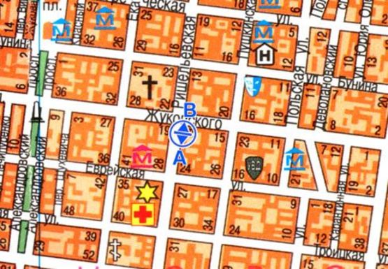 Схема рекламной плоскости по адресу Ришельевская ул., 19