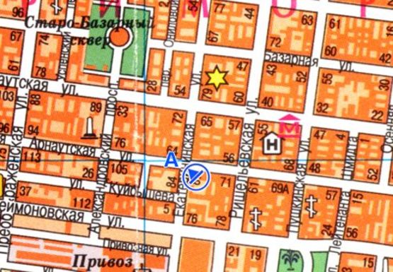 Схема рекламной плоскости по адресу М. Арнаутская ул. - Екатерининская ул.,87