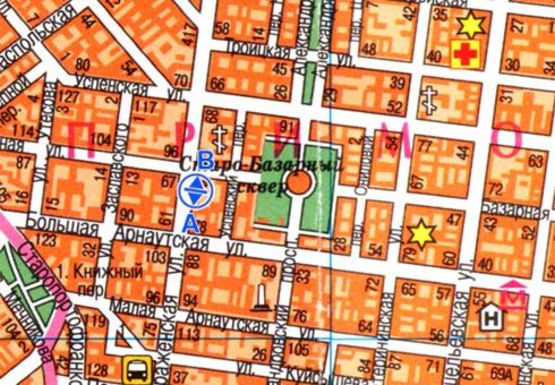 Схема рекламной плоскости по адресу Преображенская ул., 74/78 Схема рекламной плоскости по адресу Преображенская ул., 74/78