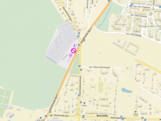 Схема рекламной плоскости по адресу ул. Киевская Схема рекламной плоскости по адресу ул. Киевская