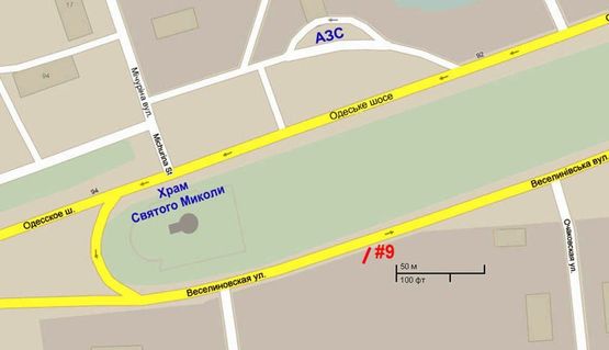 Схема рекламної площини за адресою м/район "Варваровка". Въезд в город со стороны Одессы, под 45 град., стА Схема рекламної площини за адресою м/район "Варваровка". Въезд в город со стороны Одессы, под 45 град., стА