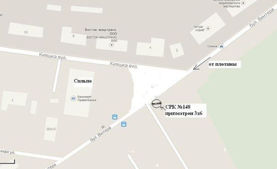 Схема рекламной плоскости по адресу бул.Вінтера —в ул.Кияшко, напротив супермаркету «Сільпо» (призматрон) Схема рекламной плоскости по адресу бул.Вінтера —в ул.Кияшко, напротив супермаркету «Сільпо» (призматрон)
