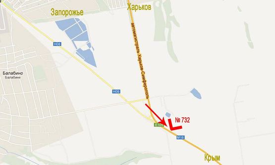 Схема рекламной плоскости по адресу Симферопольская тр._АЗС ВОГ(302 км)