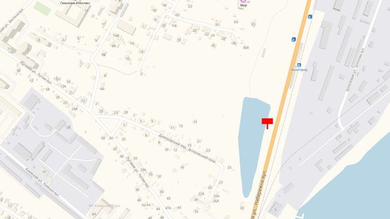 Схема рекламної площини за адресою Ул. Набережная, в начале озера