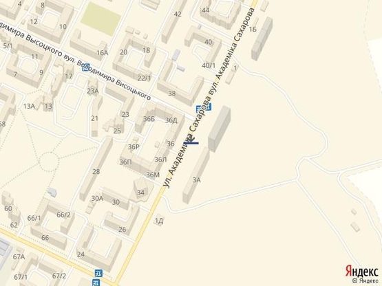 Схема рекламной плоскости по адресу Высоцкого-Сахарова #2Б