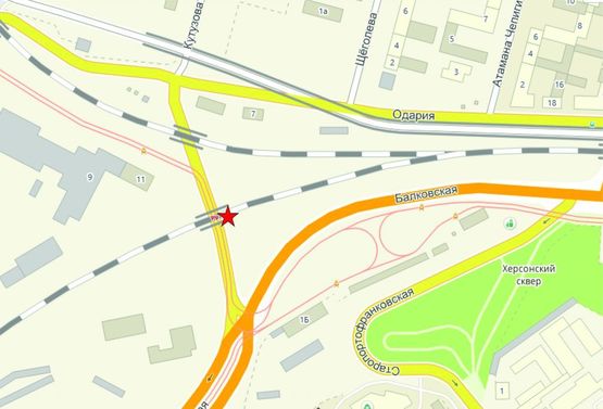 Схема рекламної площини за адресою ул. Балковская – Глухой мост